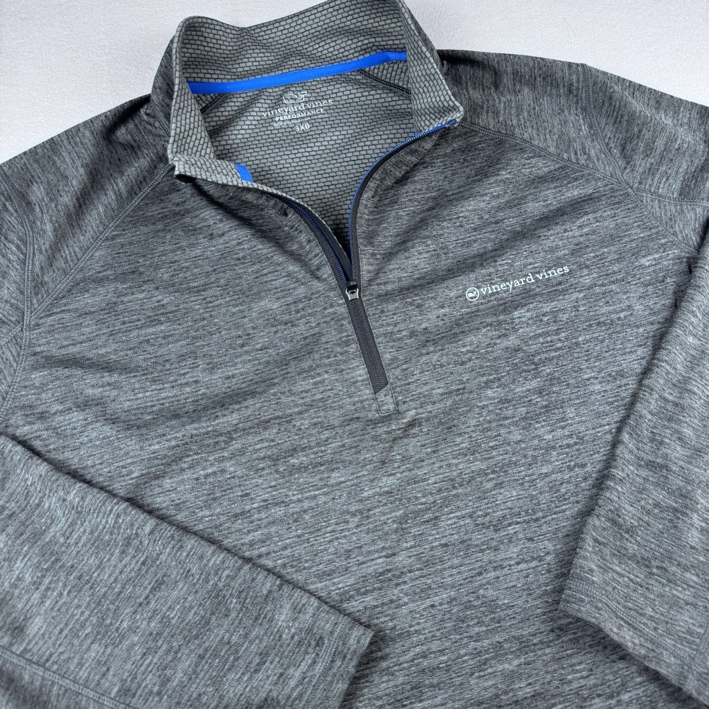 Vineyard Vines Sankaty 1/2 Zip Pullover Men 3XB Gray Performance Golf Stretch